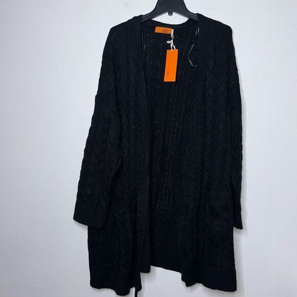 ONE A Women's Spring Autumn Loose Simple Cardigan Sweater V-Neck Long Sleeve - Picture 2 of 9